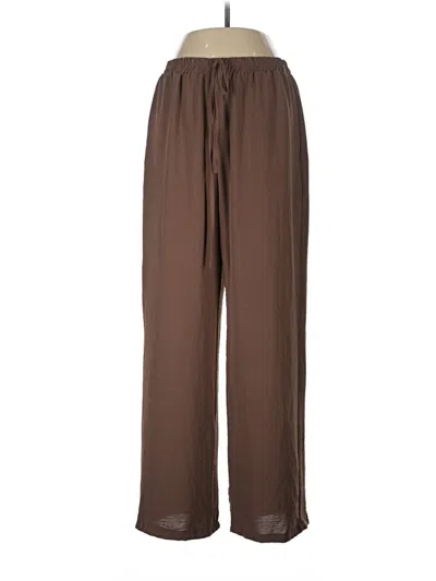 Pre-owned Shein Casual Pants In Brown