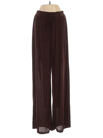 Pre-owned Shein Casual Pants In Burgundy