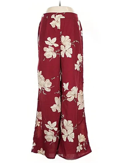 Pre-owned Shein Casual Pants In Burgundy