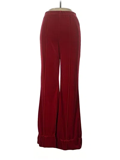 Pre-owned Shein Casual Pants In Burgundy