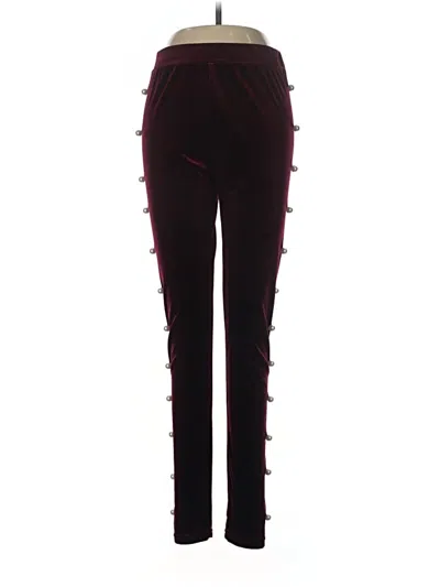 Pre-owned Shein Casual Pants In Burgundy