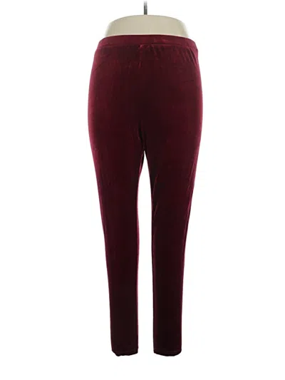 Pre-owned Shein Casual Pants In Burgundy