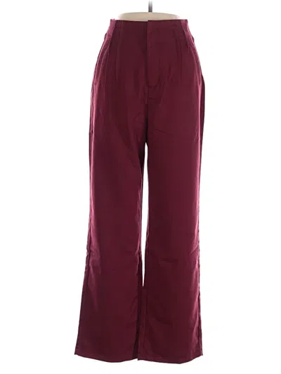 Pre-owned Shein Casual Pants In Burgundy