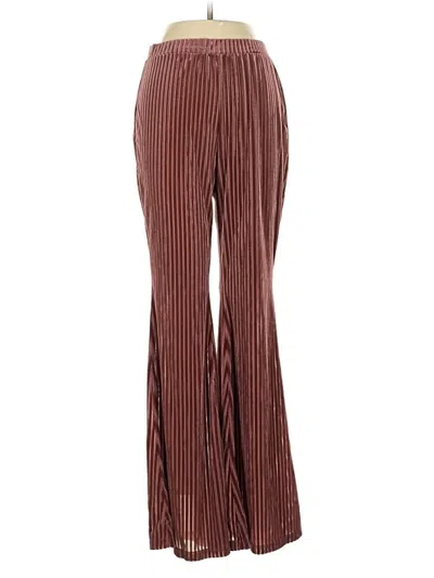 Pre-owned Shein Casual Pants In Burgundy