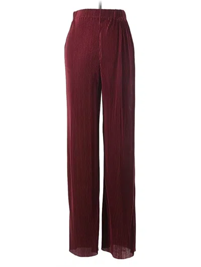 Pre-owned Shein Casual Pants In Burgundy