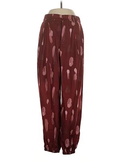 Pre-owned Shein Casual Pants In Burgundy