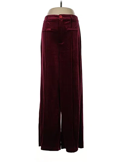 Pre-owned Shein Casual Pants In Burgundy
