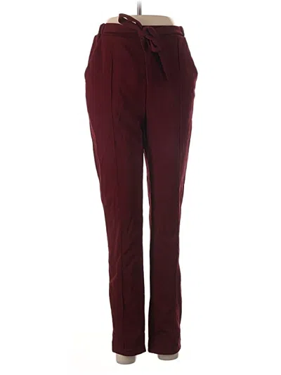Pre-owned Shein Casual Pants In Burgundy