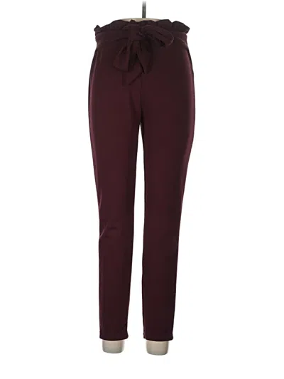 Pre-owned Shein Casual Pants In Burgundy