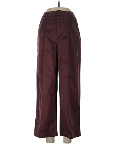 Pre-owned Shein Casual Pants In Burgundy