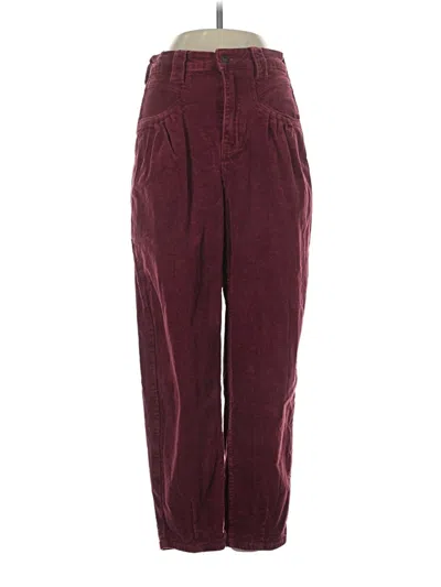 Pre-owned Shein Casual Pants In Burgundy