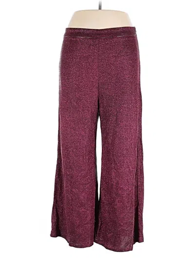Pre-owned Shein Casual Pants In Burgundy