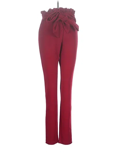 Pre-owned Shein Casual Pants In Burgundy