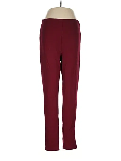 Pre-owned Shein Casual Pants In Burgundy