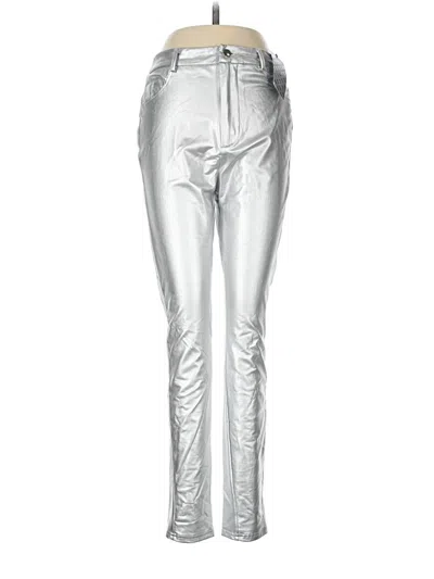 Pre-owned Shein Casual Pants In Silver