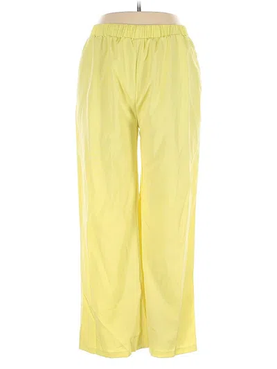 Pre-owned Shein Casual Pants In Yellow