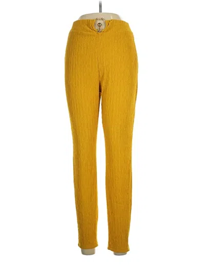 Pre-owned Shein Casual Pants In Yellow