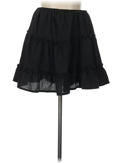Pre-owned Shein Casual Skirt In Black