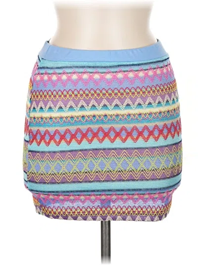 Pre-owned Shein Casual Skirt In Blue