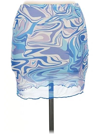 Pre-owned Shein Casual Skirt In Blue
