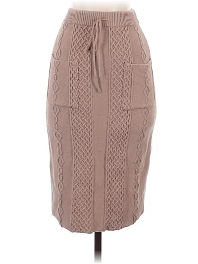 Pre-owned Shein Casual Skirt In Brown