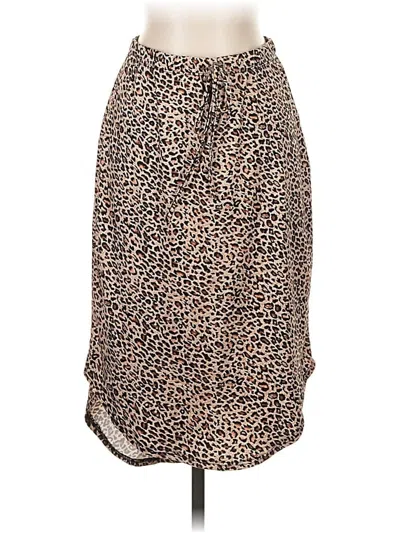 Pre-owned Shein Casual Skirt In Brown