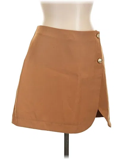 Pre-owned Shein Casual Skirt In Brown
