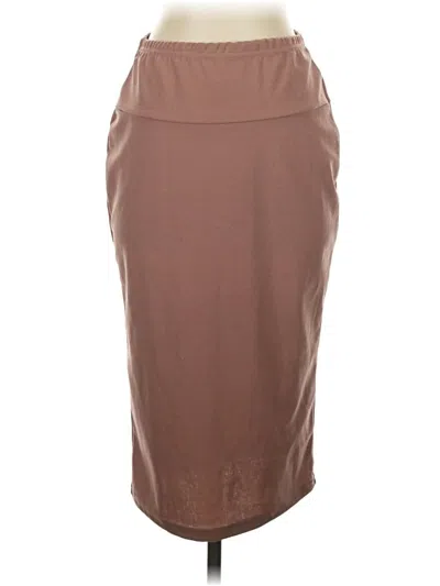 Pre-owned Shein Casual Skirt In Brown
