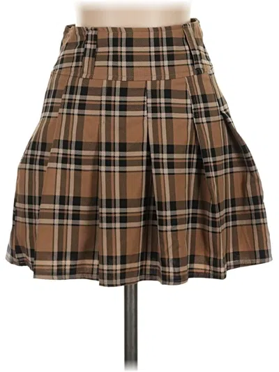 Pre-owned Shein Casual Skirt In Brown
