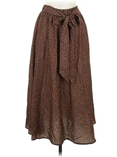 Pre-owned Shein Casual Skirt In Brown