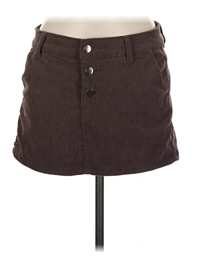 Pre-owned Shein Casual Skirt In Brown