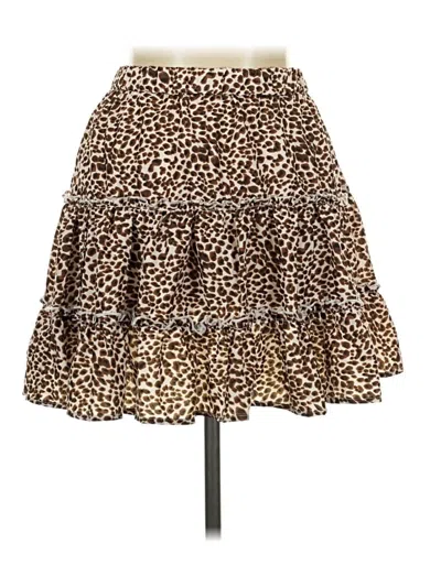Pre-owned Shein Casual Skirt In Brown