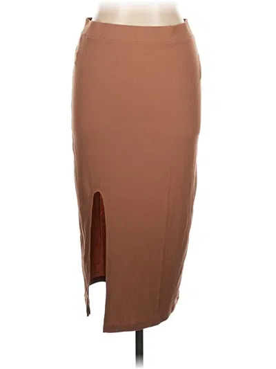 Pre-owned Shein Casual Skirt In Brown