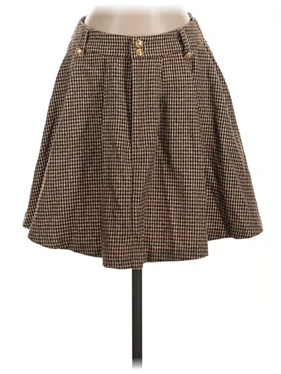 Pre-owned Shein Casual Skirt In Brown