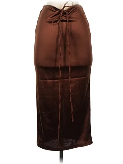 Pre-owned Shein Casual Skirt In Brown