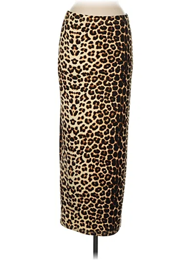 Pre-owned Shein Casual Skirt In Gold