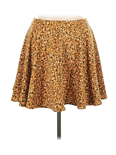 Pre-owned Shein Casual Skirt In Gold