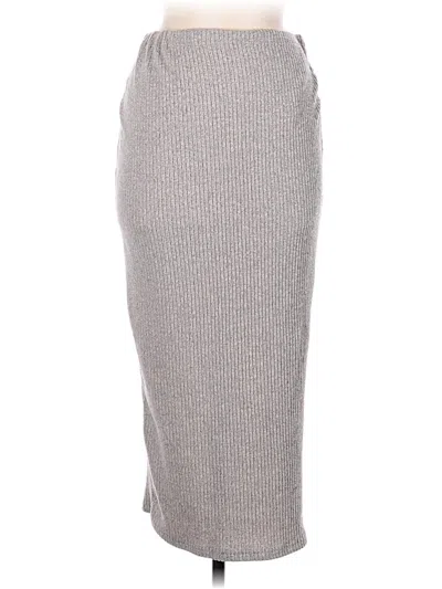 Pre-owned Shein Casual Skirt In Gray
