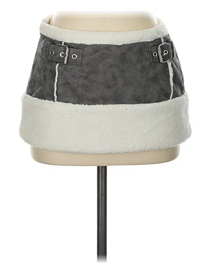Pre-owned Shein Casual Skirt In Gray