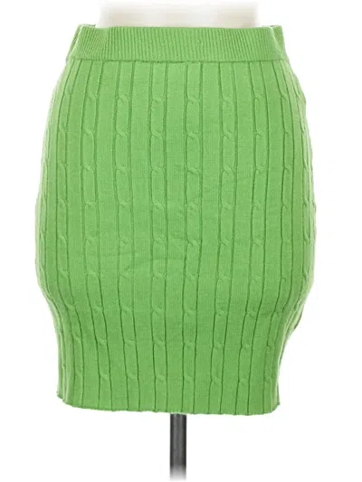Pre-owned Shein Casual Skirt In Green