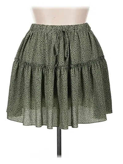 Pre-owned Shein Casual Skirt In Green