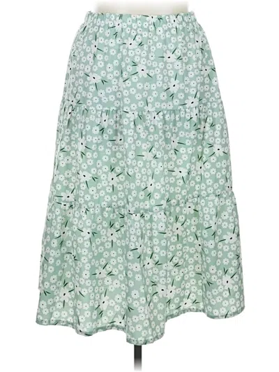 Pre-owned Shein Casual Skirt In Green