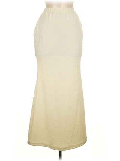 Pre-owned Shein Casual Skirt In Ivory