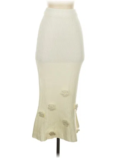 Pre-owned Shein Casual Skirt In Ivory
