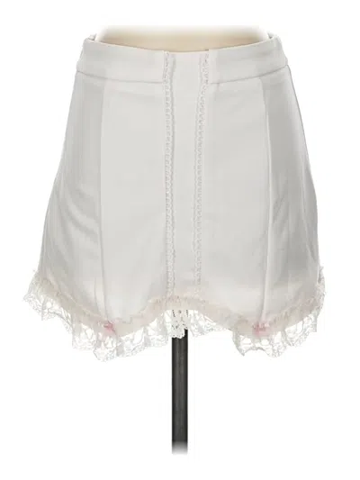 Pre-owned Shein Casual Skirt In Ivory