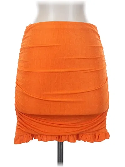 Pre-owned Shein Casual Skirt In Orange
