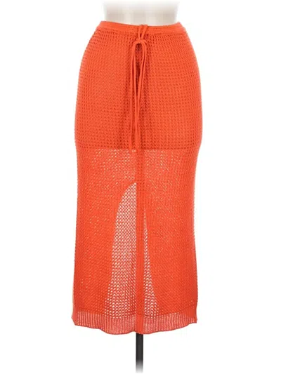 Pre-owned Shein Casual Skirt In Orange