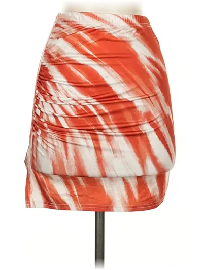 Pre-owned Shein Casual Skirt In Orange