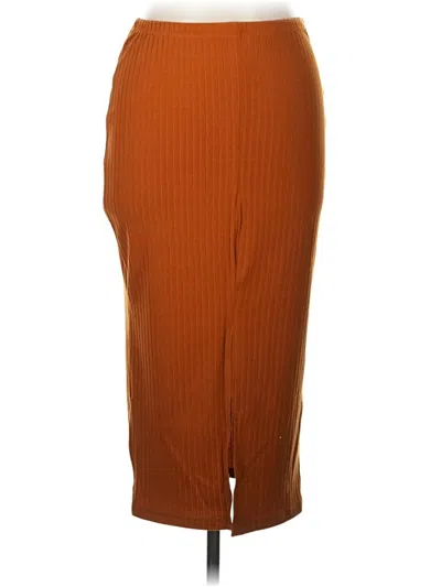 Pre-owned Shein Casual Skirt In Orange