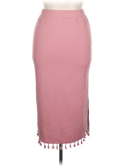 Pre-owned Shein Casual Skirt In Pink